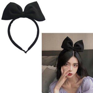 Large Black Bow Headbands for Women Girls Bowknot Head Band Big Bows Headband Ch